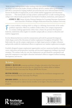 A Good Job: Campus Employment as a High-Impact Practice - Kristina L. Creager [KSIĄŻKA]