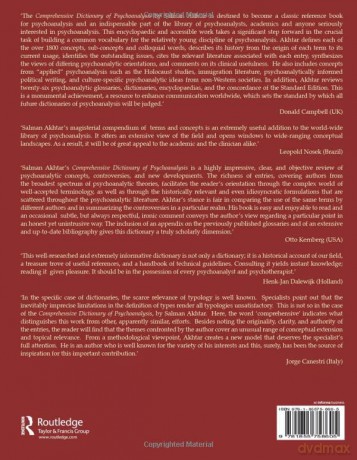 Comprehensive Dictionary of Psychoanalysis - Salman Akhtar [KSIĄŻKA]