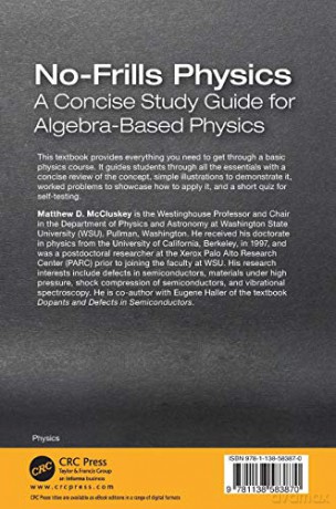 No-Frills Physics: A Concise Study Guide for Algebra-Based Physics (Textbook Series in Physical Sciences) - Matthew D. McCluskey [KSIĄŻKA]