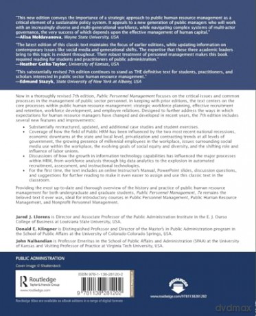 Public Personnel Management: Contexts and Strategies - Jared J. Llorens [KSIĄŻKA]