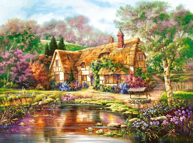 CASTOR Puzzle 3000 Twilight at Woodgreen Pond 131851 [PUZZLE]