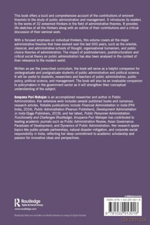 Insights of Administrative Thinkers: Exploring the Foundations of Public Administration - Anupama Puri Mahajan [KSIĄŻKA]