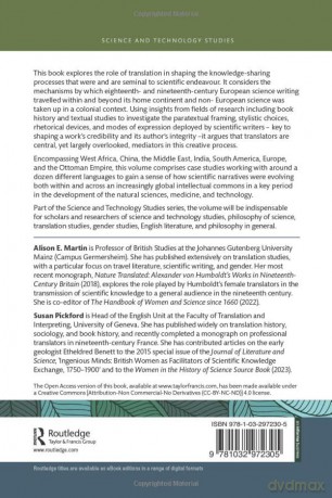 Translating Science in the 18th and 19th Centuries: Interdisciplinary Perspectives (Science and Technology Studies) - Alison E Martin [KSIĄŻKA]