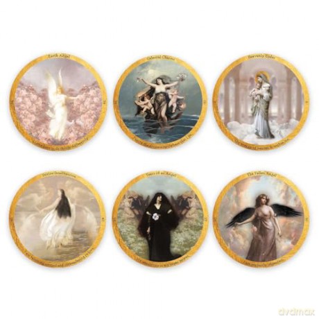 Angelic Realms Oracle: Tap into Your Angelic Energy and the Divine Realms (40 Full-Color Round Cards and 94-Page Full-Color Guidebook) - Ashley Frost [KSIĄŻKA]