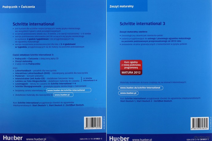 Schritte international 3 KB+AB+CD PL [KSIĄŻKA]+[CD]