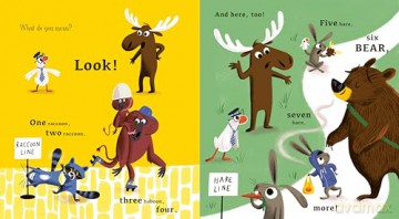 One Goose, Two Moose, Three Raccoon, Four Baboon: The second hilarious counting book by author Kael Tudor and bestselling illustrator Nicola Slater - Kael Tudor [KSIĄŻKA]