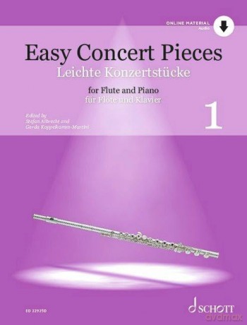 Easy Concert Pieces: 16 Pieces from 5 Centuries. Vol. 1. flute and piano. - Stefan Albrecht [KSIĄŻKA]