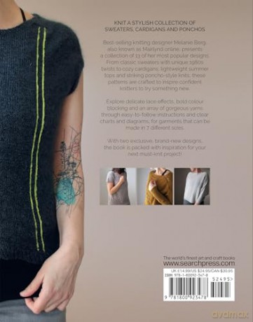 Easy Sweaters to Knit: Stylish knitting patterns for sweaters and cardigans - Melanie Berg [KSIĄŻKA]