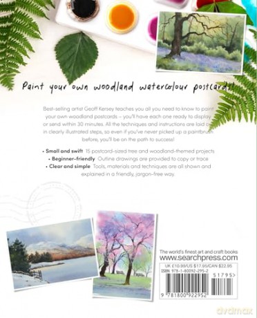 Ready to Paint Postcards: Woodlands: 15 stunning watercolour paintings to create in just 30 minutes - Geoff Kersey [KSIĄŻKA]