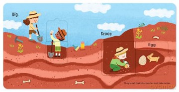 Digging for Dinosaurs: An Interactive Lift the Flap Dinosaur Board Book for Toddlers (Seek-and-Peek) - June Smalls [KSIĄŻKA]