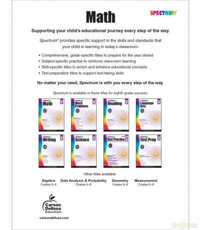 Spectrum Math, Grade 8 - Spectrum [KSIĄŻKA]