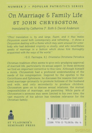 On Marriage and Family Life: 7 (Popular Patristics) - S Chrysostom [KSIĄŻKA]