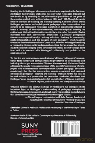 Heidegger's Conversations: Toward a Poetic Pedagogy (SUNY series in Contemporary Continental Philosophy) - Katherine Davies [KSIĄŻKA]