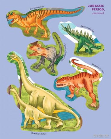 The World of Dinosaurs Sticker Poster: Includes a Big 15" x 38" Poster, 50 Colorful Stickers, and Fun Facts (Sticker Poster Book) [KSIĄŻKA]