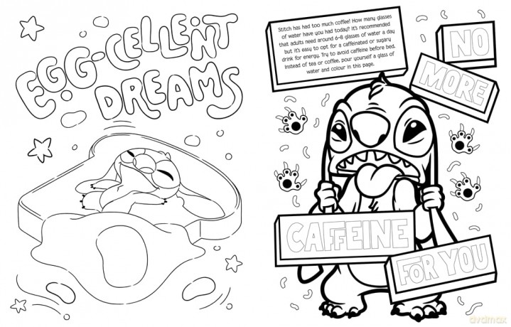 Disney Stitch - Wave Your Worries Away Colouring Book: A Mindful Colouring Journey - Walt Disney [KSIĄŻKA]