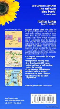 Italian Lakes Sunflower Walking Guide: 75 long and short walks and 5 car tours (Sunflower Guides) - David Robertson [KSIĄŻKA]