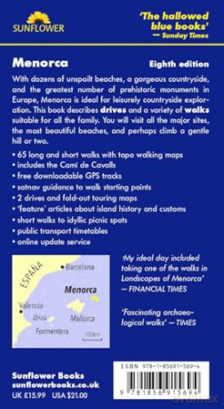 Menorca Sunflower Walking Guide: 65 walks and 2 car tours (Sunflower Guides) - Rodney Ansell [KSIĄŻKA]