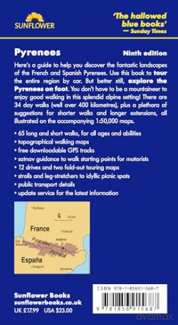 Pyrenees Sunflower Walking Guide 9e: 65 long and short walks and 12 car tours (Sunflower Guides) - Paul Jenner [KSIĄŻKA]