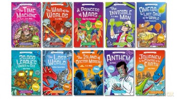 Sci-Fi Classics Children's Collection - 10 Book Box Set Abridged for Ages 7+ (The Science Fiction Children's Classics Collection) - Ned Hartley [KSIĄŻKA]