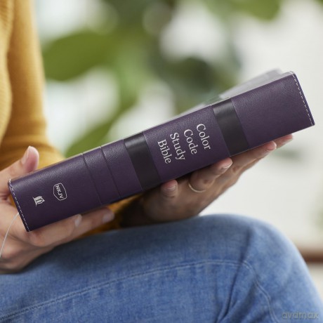 Color Code Study Bible, Revealing God's Truth Color by Color (NKJV, Purple Leathersoft, Red Letter) - Thomas Nelson [KSIĄŻKA]