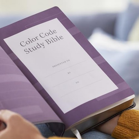 Color Code Study Bible, Revealing God's Truth Color by Color (NKJV, Purple Leathersoft, Red Letter) - Thomas Nelson [KSIĄŻKA]