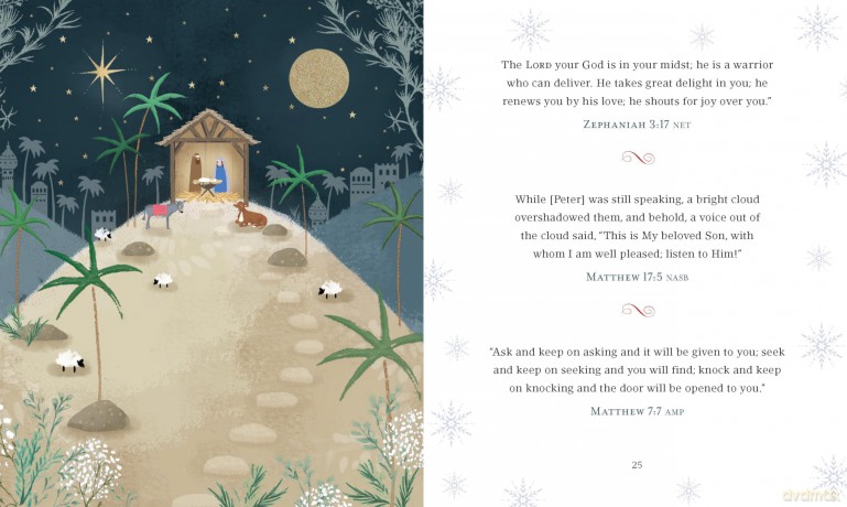 Jesus Listens--for Advent and Christmas, Padded Hardcover, with Full Scriptures: Prayers for the Season (A 40-Day Devotional) - Sarah Young [KSIĄŻKA]