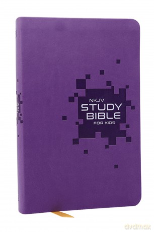 NKJV Study Bible for Kids, Purple Leathersoft: The Premier Study Bible for Kids - Thomas Nelson [KSIĄŻKA]