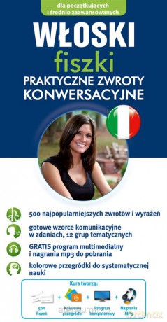 Włoski fiszki Praktyczne zwroty konwersacyjne [KSIĄŻKA]