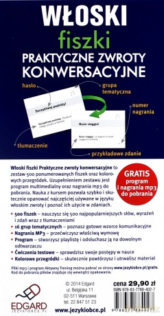 Włoski fiszki Praktyczne zwroty konwersacyjne [KSIĄŻKA]