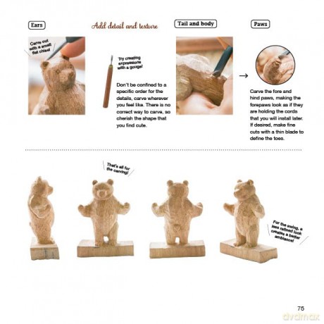 A Beginner's Guide to Animal Woodcarving: Learn to Sculpt Lifelike Figures from a Japanese Master (Detailed Instructions for 5 Projects!) - Mio Hashimoto [KSIĄŻKA]