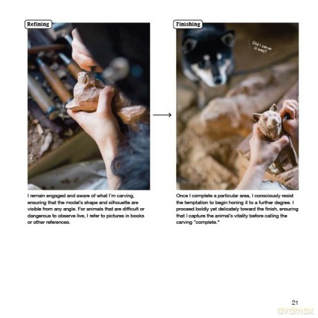 A Beginner's Guide to Animal Woodcarving: Learn to Sculpt Lifelike Figures from a Japanese Master (Detailed Instructions for 5 Projects!) - Mio Hashimoto [KSIĄŻKA]