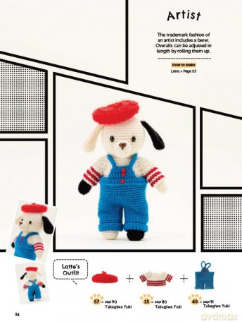 Crochet Cute Amigurumi Animals with Mix-and-Match Outfits: 76 Easy-to-follow Patterns Using Clear Japanese-style Crochet Charts - The Halations [KSIĄŻKA]