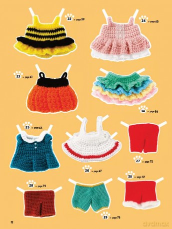 Crochet Cute Amigurumi Animals with Mix-and-Match Outfits: 76 Easy-to-follow Patterns Using Clear Japanese-style Crochet Charts - The Halations [KSIĄŻKA]