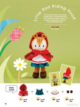 Crochet Cute Amigurumi Animals with Mix-and-Match Outfits: 76 Easy-to-follow Patterns Using Clear Japanese-style Crochet Charts - The Halations [KSIĄŻKA]