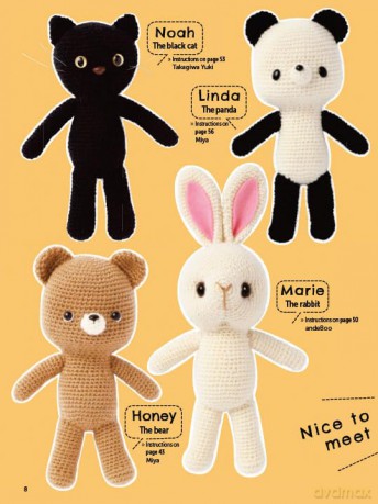 Crochet Cute Amigurumi Animals with Mix-and-Match Outfits: 76 Easy-to-follow Patterns Using Clear Japanese-style Crochet Charts - The Halations [KSIĄŻKA]