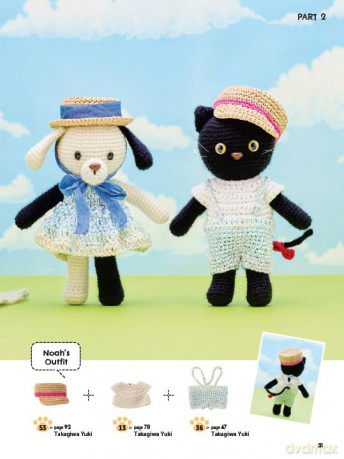 Crochet Cute Amigurumi Animals with Mix-and-Match Outfits: 76 Easy-to-follow Patterns Using Clear Japanese-style Crochet Charts - The Halations [KSIĄŻKA]