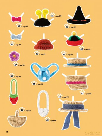 Crochet Cute Amigurumi Animals with Mix-and-Match Outfits: 76 Easy-to-follow Patterns Using Clear Japanese-style Crochet Charts - The Halations [KSIĄŻKA]