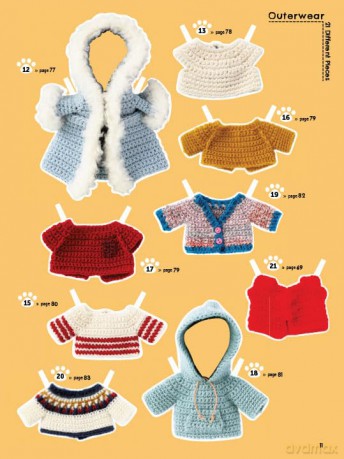 Crochet Cute Amigurumi Animals with Mix-and-Match Outfits: 76 Easy-to-follow Patterns Using Clear Japanese-style Crochet Charts - The Halations [KSIĄŻKA]