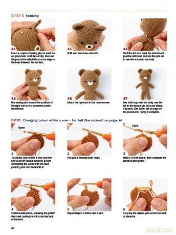 Crochet Cute Amigurumi Animals with Mix-and-Match Outfits: 76 Easy-to-follow Patterns Using Clear Japanese-style Crochet Charts - The Halations [KSIĄŻKA]