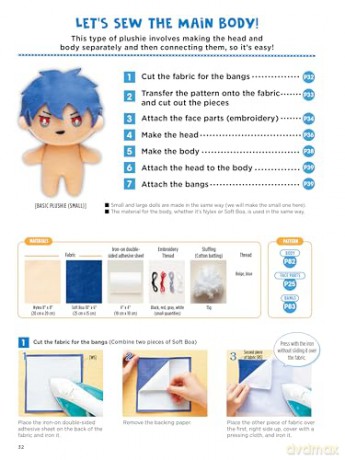 Cute Plushie and Mochi Dolls: Sweet Manga-style Kawaii Characters to Sew - Eriko Teranishi [KSIĄŻKA]