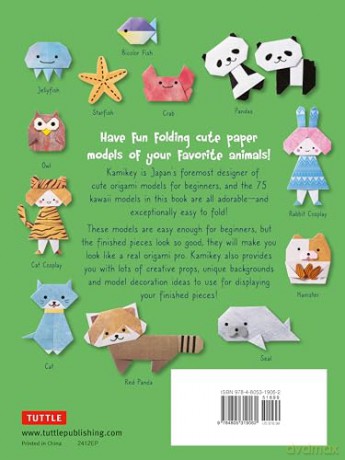 Kawaii Origami Animals: Fold Adorable Paper Cats, Dogs, Bugs and More! (75 Super Cute Animals): Fold Adorable Paper Cats, Dogs, Bugs and More! (75 Easy-to-Fold Projects!) - Kamikey [KSIĄŻKA]
