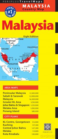 Malaysia Travel Map Eighth Edition - Periplus Editions [KSIĄŻKA]