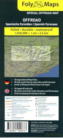 FolyMaps OFFROAD Spanish Pyrenees 1:250,000: Special map with over 60 off-road tracks - Martin Schempp [KSIĄŻKA]