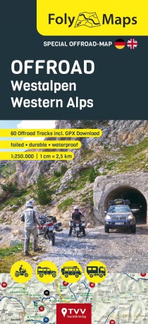 FolyMaps OFFROAD Western Alps 1:250,000: Special map with over 60 off-road tracks - Martin Schempp [KSIĄŻKA]