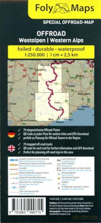 FolyMaps OFFROAD Western Alps 1:250,000: Special map with over 60 off-road tracks - Martin Schempp [KSIĄŻKA]