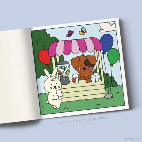 Cuties: Cute Kawaii Colouring Book for Teens and Adults Featuring Adorable Animals, Purmaids and Cosy Scenes (My Little Cosy Life) - Caro Van Den Berg [KSIĄŻKA]