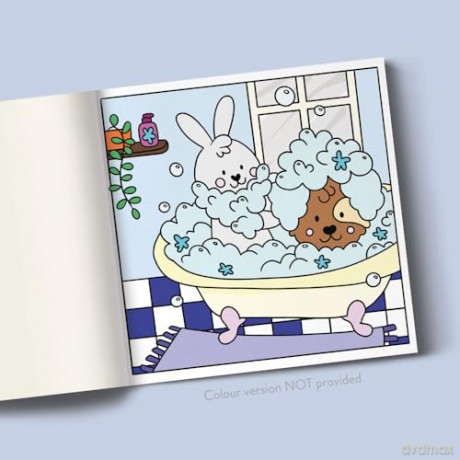 Cuties: Cute Kawaii Colouring Book for Teens and Adults Featuring Adorable Animals, Purmaids and Cosy Scenes (My Little Cosy Life) - Caro Van Den Berg [KSIĄŻKA]