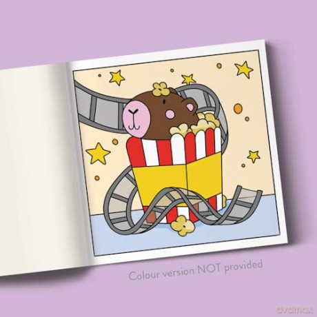 Foodies: Cute Kawaii Colouring Book for Teens and Adults Featuring Adorable Animals, Purmaids and Cosy Scenes (My Little Cosy Life) - Caro Van Den Berg [KSIĄŻKA]
