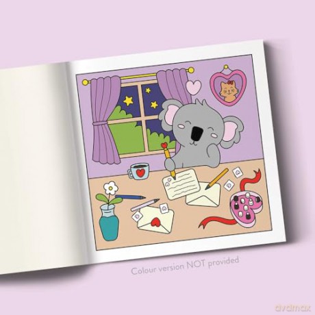 Lovelies: Cute Kawaii Colouring Book for Teens and Adults Featuring Adorable Animals, Purmaids and Cosy Scenes (My Little Cosy Life) - Caro Van Den Berg [KSIĄŻKA]