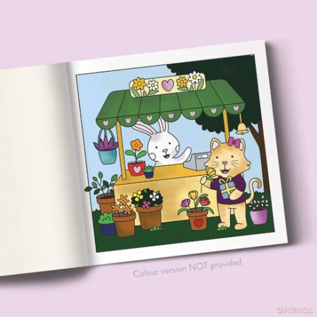 Lovelies: Cute Kawaii Colouring Book for Teens and Adults Featuring Adorable Animals, Purmaids and Cosy Scenes (My Little Cosy Life) - Caro Van Den Berg [KSIĄŻKA]